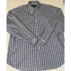 BROOKS BROTHERS Country Club Men’s Plaid‎ XL Regular Fit Button Down Long Sleeve